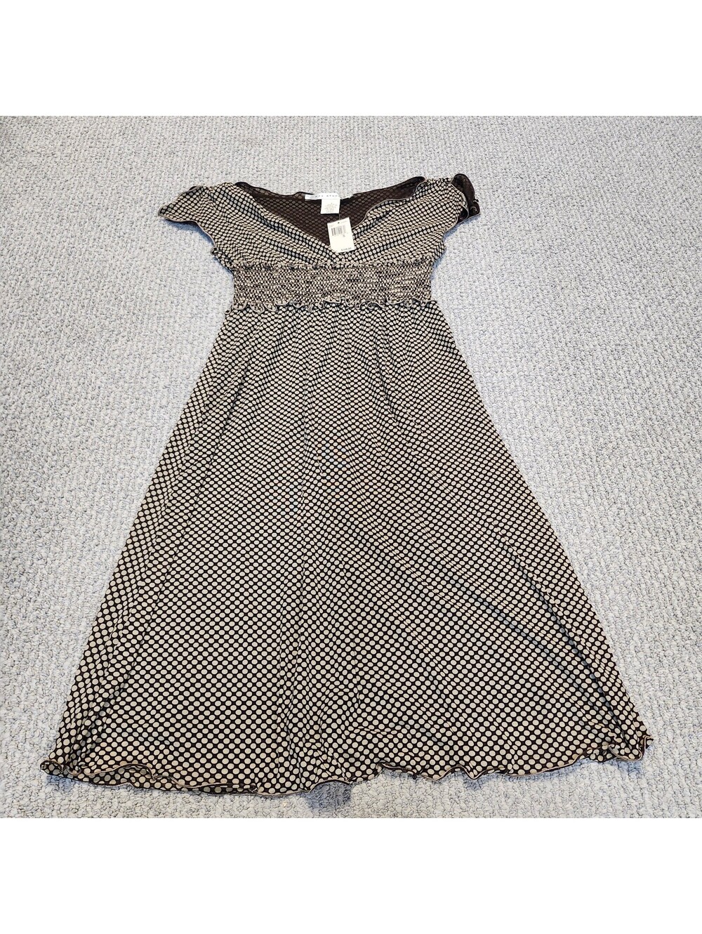 Max Studio Women's Polka Dot Dress Brown Size Small NWT